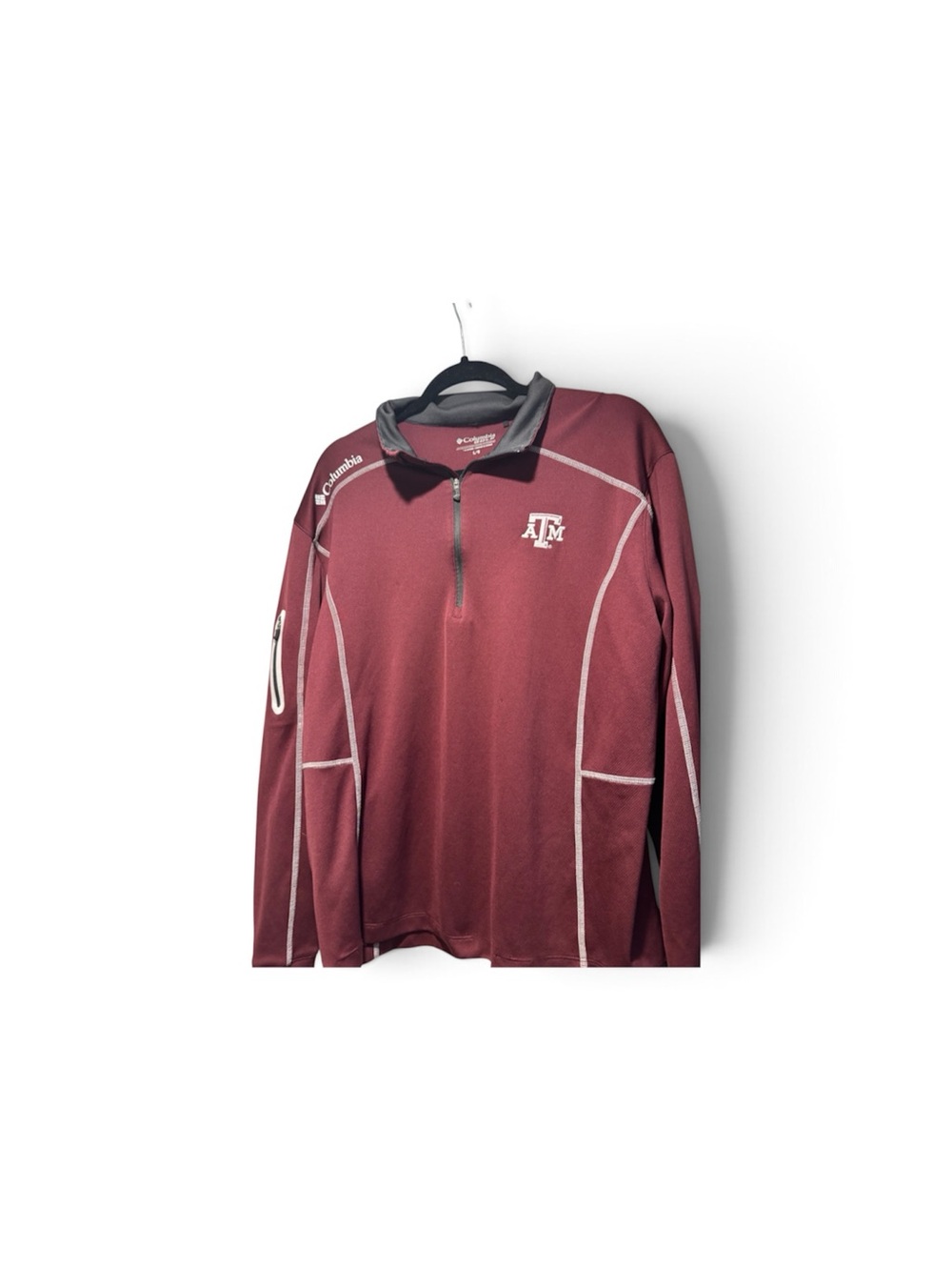 Texas Am Columbia Maroon Performance Quarter-Zip Pullover